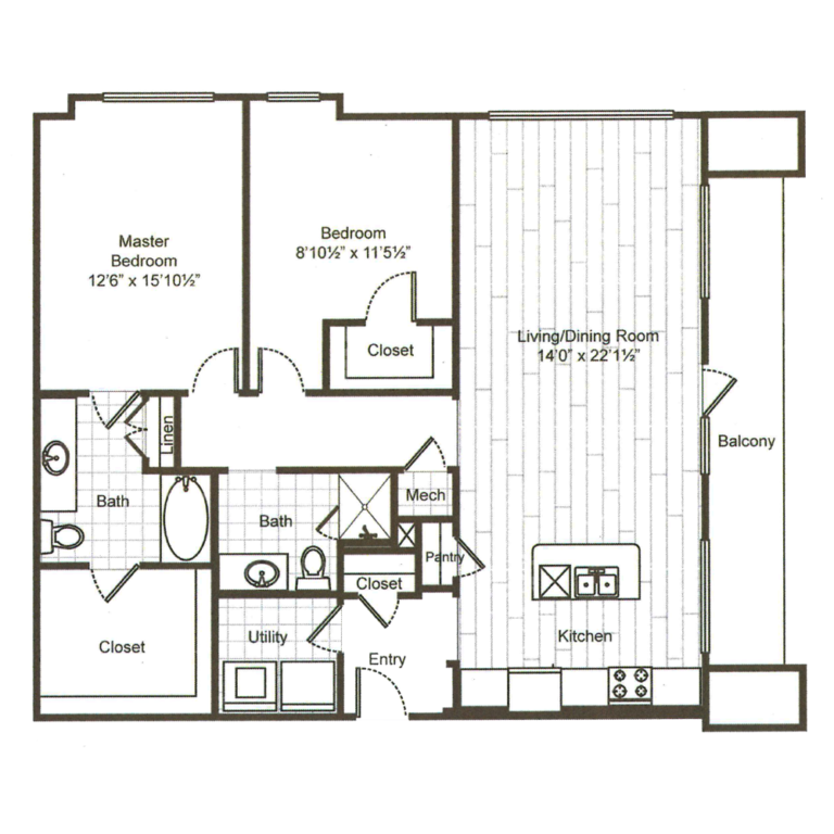 Caroline Uptown West; One Two Bedroom apartment homes in Houston Midtown Uptown Downtown Apartment Homes Pet friendly